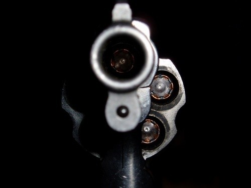 gun barrel close up